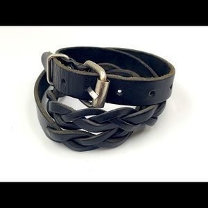 Braided Leather Wrap Bracelet